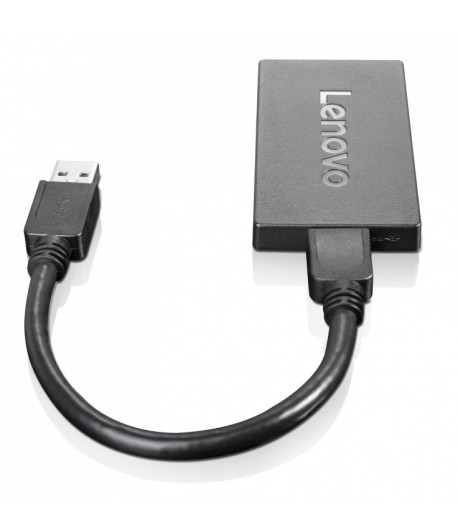 Lenovo 4X90J31021 cable interface/gender adapter USB DisplayPort Black