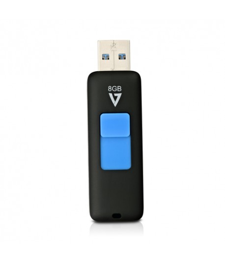 V7 VF38GAR-3E USB flash drive 8 GB USB Type-A 3.0 (3.1 Gen 1) Black,Blue