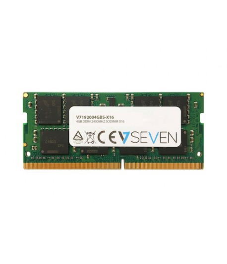 V7 4GB DDR4 PC4-19200 - 2400MHZ 1.2V SO DIMM X16 Notebook Memory Module - V7192004GBS-X16