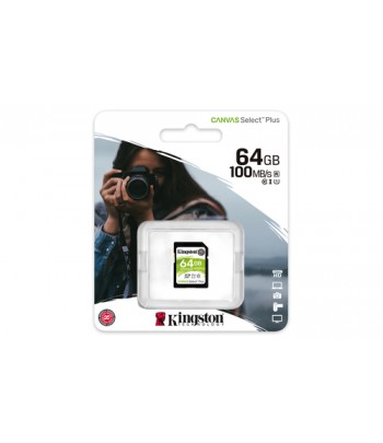 Kingston Technology Canvas Select Plus memory card 64 GB SDXC Class 10 UHS-I