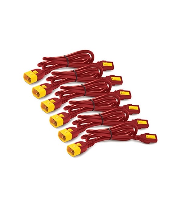 APC AP8702S-WWX340 power cable Red 0.61 m C13 coupler C14 coupler