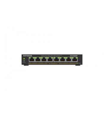 Netgear GS308EP Gr L2/L3 Gigabit Ethernet (10/100/1000) Noir Connexion Ethernet, supportant l'alimentation via ce port (PoE)