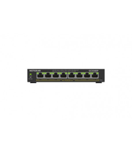 Netgear GS308EP Gr L2/L3 Gigabit Ethernet (10/100/1000) Noir Connexion Ethernet, supportant l'alimentation via ce port (PoE)