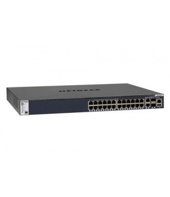 Netgear ProSAFE Managed Switch - GSM4328S - 24 Gigabit Ethernet poorten 10/100/1000 Mbps + 2 x SFP+ & 2 x 10GBASE-T poorten