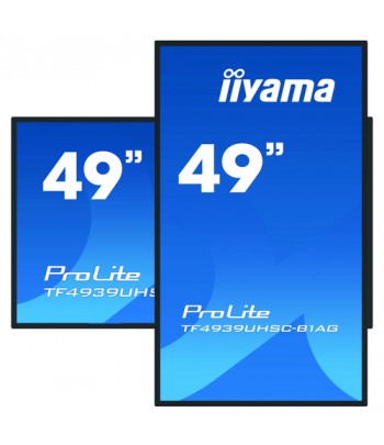 iiyama ProLite TF4939UHSC-B1AG touch screen monitor 124.5 cm (49") 3840 x 2160 pixels Multi-touch Multi-user Black