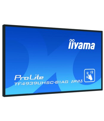 iiyama ProLite TF4939UHSC-B1AG touch screen monitor 124.5 cm (49") 3840 x 2160 pixels Multi-touch Multi-user Black