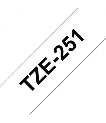 Brother TZE251 label-making tape Black on white TZe