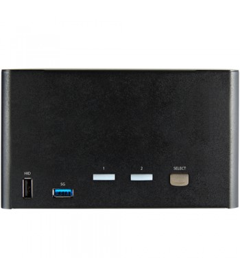 StarTech.com 2 Port Quad Monitor DisplayPort KVM Switch - 4K 60Hz UHD HDR - Desktop 4K DP 1.2 KVM met 2 Port USB 3.0 Hub (5Gbps)