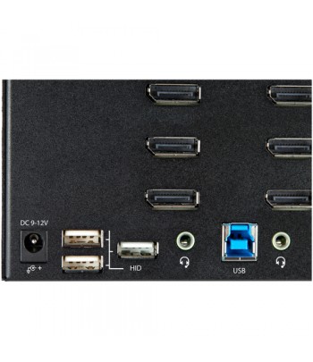 StarTech.com 2 Port Quad Monitor DisplayPort KVM Switch - 4K 60Hz UHD HDR - Desktop 4K DP 1.2 KVM with 2 Port USB 3.0 Hub (5Gbps