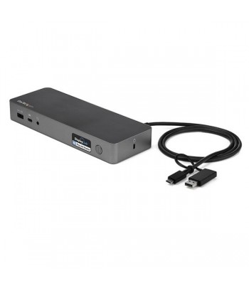StarTech.com USB-C & USB-A Dock - Hybrid Universal Laptop Docking Station with 100W Power Delivery - Dual Monitor 4K 60Hz HDMI &