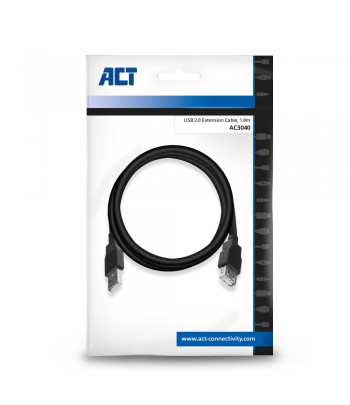 ACT AC3040 USB cable 1.8 m USB 2.0 USB A Black