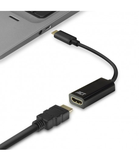 ACT AC7305 video cable adapter 0.15 m USB Type-C HDMI Type A (Standard) Black