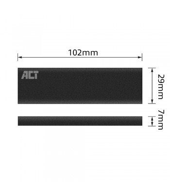 ACT AC1605 Botier de disques de stockage Enceinte ssd Noir M.2