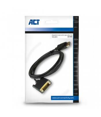 ACT AC7505 video cable adapter 1.8 m DisplayPort DVI Black