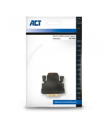 ACT AC7565 video cable adapter DVI-D HDMI Type A (Standard) Black