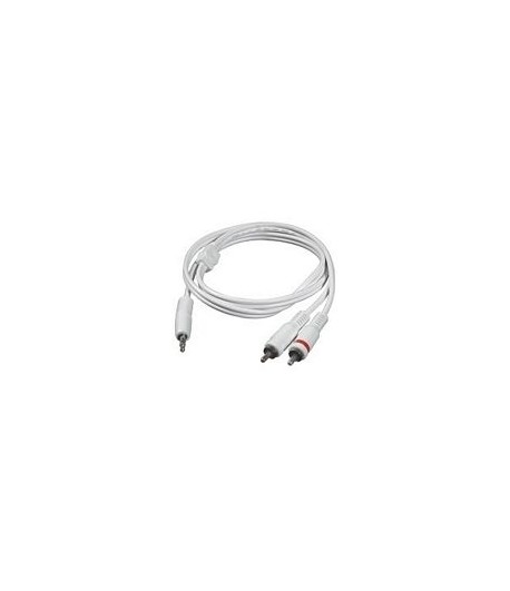 C2G 5m 3.5mm Male to 2 RCA-Type Male Audio Y-Cable - iPod audio kabel 2 x RCA Wit