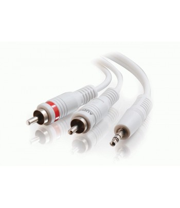 C2G 5m 3.5mm Male to 2 RCA-Type Male Audio Y-Cable - iPod audio kabel 2 x RCA Wit