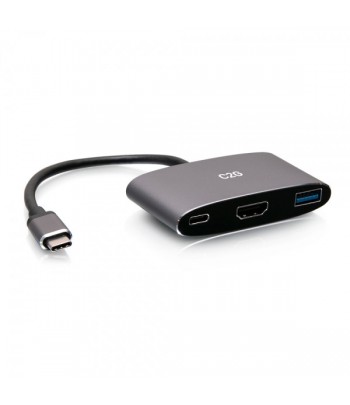 C2G Mini station daccueil USB-C 3 en 1 avec HDMI, USB-A et USB-C, alimentation lectrique jusqu 100 W - 4K 60 Hz