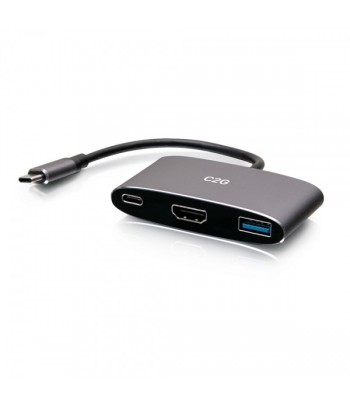 C2G USB-C 3-in-1 Mini Dock met HDMI, USB-A en USB-C stroomvoorziening tot 100W - 4K 60Hz