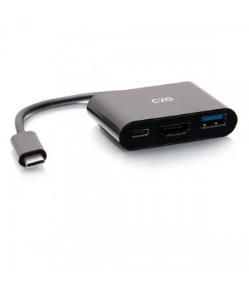 C2G USB-C 3-in-1 Mini Dock with HDMI, USB-A, and USB-C Power Delivery up to 60W - 4K 30Hz