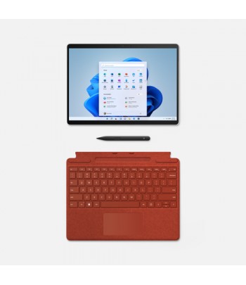 Microsoft Surface Pro Signature Keyboard Red Microsoft Cover port AZERTY Belgian