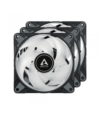 ARCTIC P12 PWM PST A-RGB 0dB Boitier PC Ventilateur 12 cm Noir, Blanc 3 pice(s)