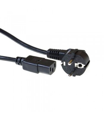 ACT 230V connection cable schuko male (angled) - C13 black 2.5 m Noir 2,5 m