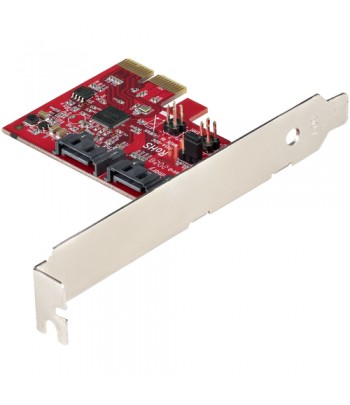 StarTech.com SATA PCIe Card - 2 Port PCIe SATA Expansion Card - 6Gbps - Full/Low Profile - PCI Express to SATA Adapter/Controlle