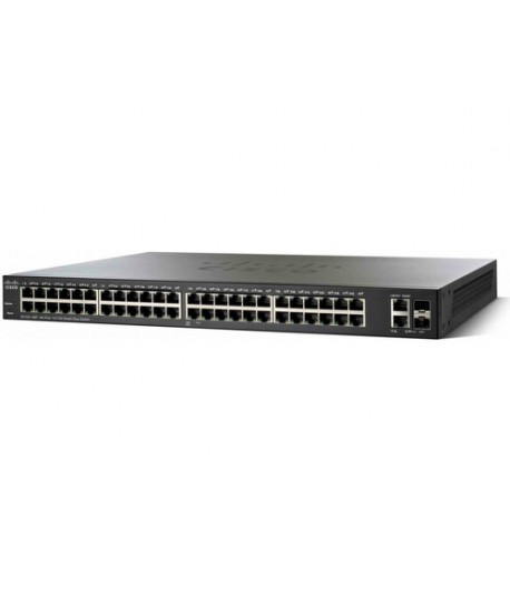 Cisco SF350-48P Géré L2/L3 Fast Ethernet (10/100) Connexion Ethernet, supportant l'alimentation via ce port (PoE) Noir