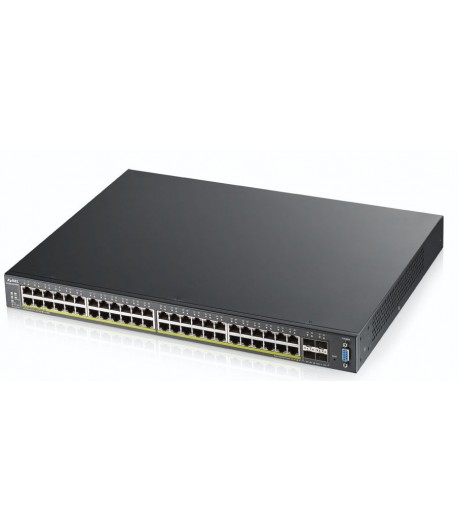 ZyXEL XGS2210-52HP Managed L2 Gigabit Ethernet (10/100/1000) Power over Ethernet (PoE) 1U Black