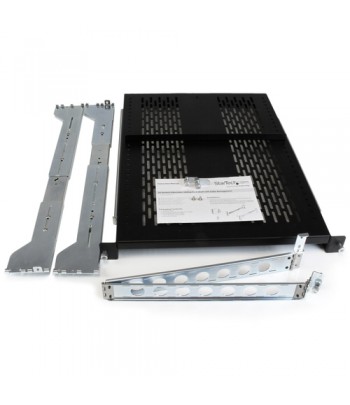 StarTech.com 2U Vented Sliding Server Rack Shelf w/ Cable Management Arm - 27.7 to 31.6in Adjustable Mounting Depth - 50lb - 19 