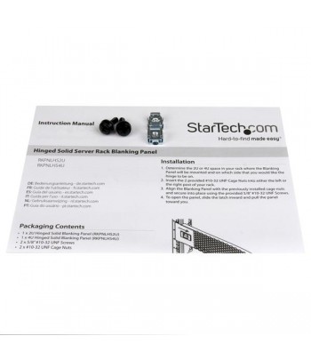 StarTech.com 2U Hinged Solid Blank Rack Panel
