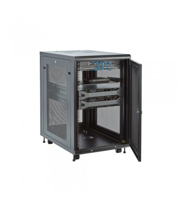 StarTech.com 18U 19 Server Rack Cabinet, 4 Post, Verstelbare Diepte (5 tot 76cm), IT Rack voor Netwerkapparatuur op Wielen met S