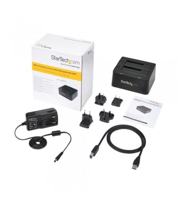 StarTech.com Dual-Bay USB 3.0 to SATA Hard Drive Docking Station, USB Hard Drive Dock, External 2.5/3.5" SATA I/II/III SSD/HDD 