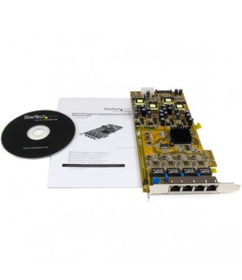 StarTech.com 4-poorts gigabit Power over Ethernet PCIe-netwerkkaart PSE / PoE PCI Express NIC