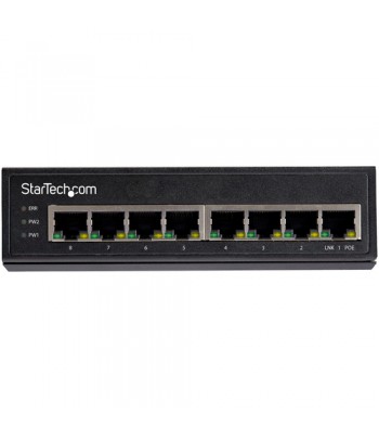 StarTech.com Industrial 8 Port Gigabit PoE Switch 30W Power Over Ethernet Switch GbE PoE+ Unmanaged Switch Rugged High Power Gig