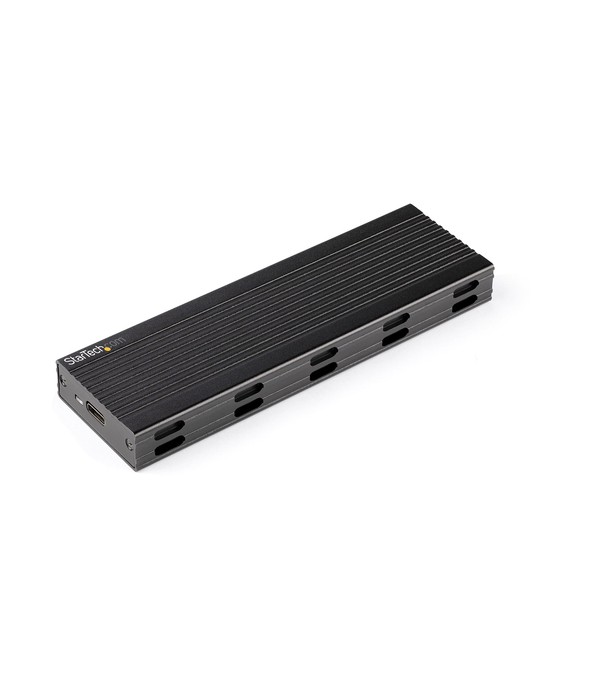 StarTech.com USB-C 10Gbps to M.2 NVMe or M.2 SATA SSD Enclosure - Portable External M.2 PCIe/SATA NGFF SSD Aluminum Case - USB T