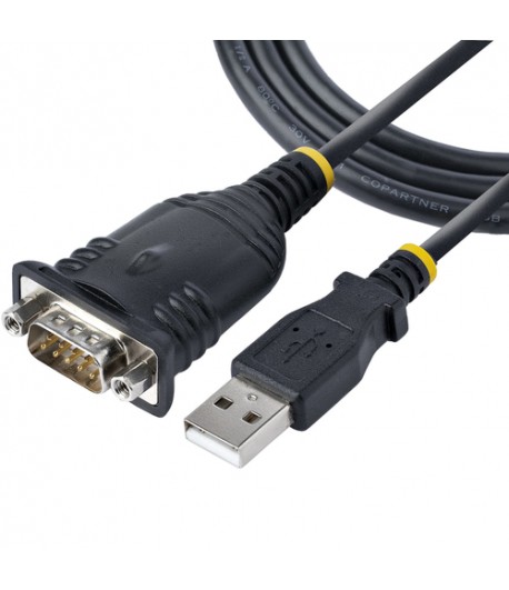StarTech.com 1m USB Serial Converter Kabel, DB9 Male RS232 naar USB Converter, Prolific Chipset, USB naar Serieel Adapter voor P