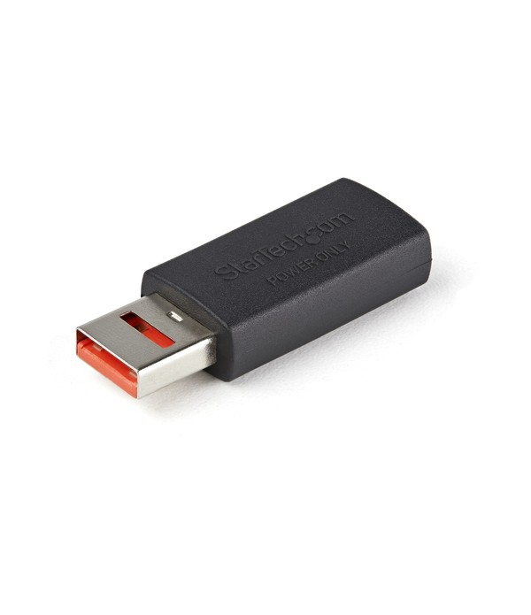 StarTech.com Secure Charging USB Data Blocker Adapter  Male to Female USB-A Charge-Only Adapter  No-Data Charge/Power-Only Adapt