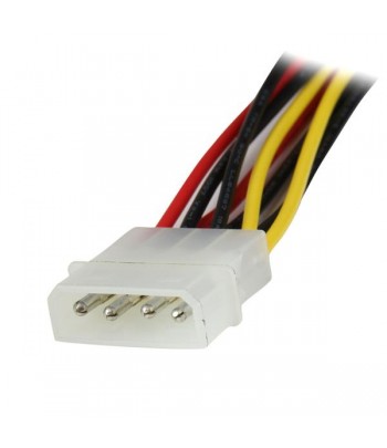 StarTech.com 12in LP4 to 2x Latching SATA Power Y Cable Splitter Adapter - 4 Pin LP4 to Dual SATA
