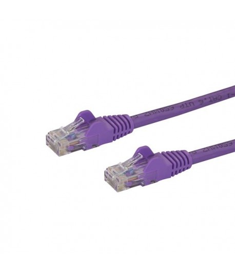 StarTech.com 100ft CAT6 Ethernet Cable - Purple CAT 6 Gigabit Ethernet Wire -650MHz 100W PoE RJ45 UTP Network/Patch Cord Snagles
