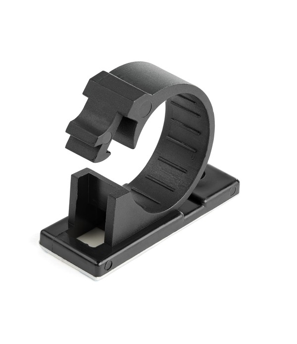 StarTech.com 100 Adhesive Cable Management Clips Black - Network/Ethernet/Office Desk/Computer Cord Organizer - Sticky Cable/Wir