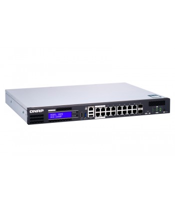 QNAP QGD-1600P Gr Gigabit Ethernet (10/100/1000) Connexion Ethernet, supportant l'alimentation via ce port (PoE) 1U Noir, Gris