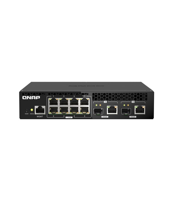 QNAP QSW-M2108R-2C network switch Managed L2 2.5G Ethernet (100/1000/2500) Power over Ethernet (PoE) Black