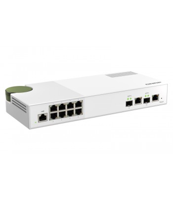 QNAP QSW-M2108-2C commutateur rseau Gr L2 2.5G Ethernet (100/1000/2500) Gris, Blanc