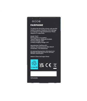Fairphone F4BATT-1ZW-WW1 mobiele telefoon onderdeel Batterij/Accu Zwart