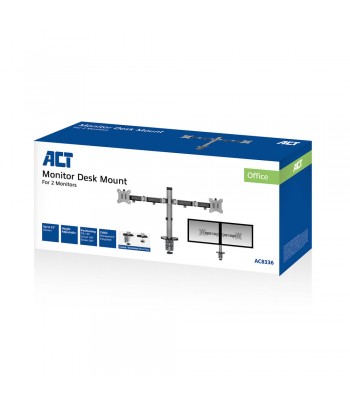 ACT AC8336 support d'cran plat pour bureau 81,3 cm (32") Pince/boulon Argent