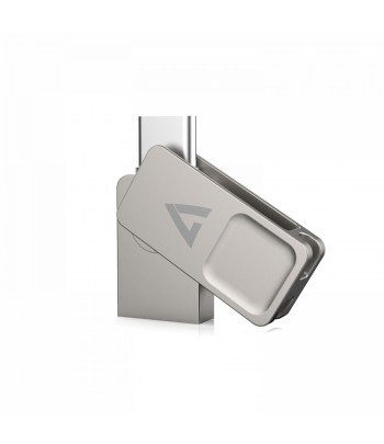 V7 VF364GTC USB flash drive 64 GB USB Type-A / USB Type-C 3.2 Gen 1 (3.1 Gen 1) Zilver