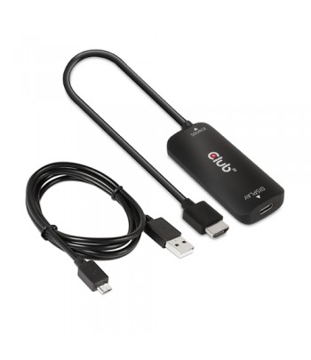 CLUB3D HDMI + Micro USB to USB Type-C 4K120Hz or 8K30Hz M/F Active Adapter