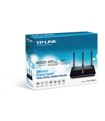 TP-LINK Archer VR600 Dual-band (2.4 GHz / 5 GHz) Gigabit Ethernet 3G 4G Black,Silver wireless router